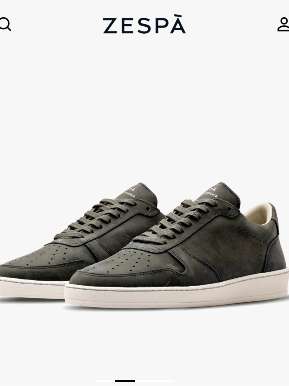 Zespa ZSP23 OILED LEATHER Men’s Low-Top Leather Sneakers in Gray (France)